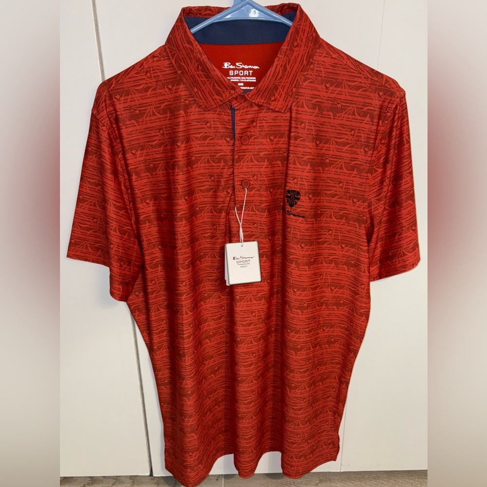 Ben Sherman Golf Men’s Orange Polo Shirt | New with Tag! | Fit For Your Game! ⛳️